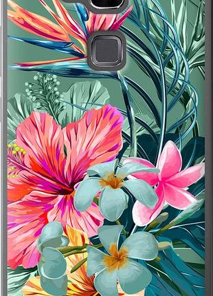 Чехол на huawei ascend mate 7 тропические цветы v1 "4667u-140-10746"