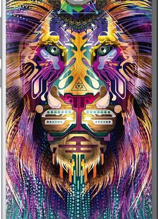 Чехол на huawei y7 2017 люминесцентный лев "4037u-1019-10746"