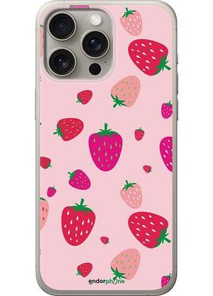 Чехол на iphone 15 pro max клубнички "4332u-3098-10746"