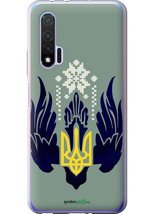 Чохол на huawei nova 6 тризуб з крилами "5640u-1821-10746"