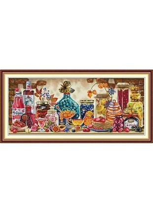 Набір для вишивання за нанесеною на канву схемою "fruit liqor". aida 14ct printed, 77*36 см