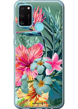 Чехол на huawei honor 9a тропические цветы v1 "4667u-1900-10746"