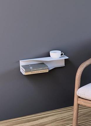 Полиця-тумба приліжкова металева nc home zephyra біла 110493