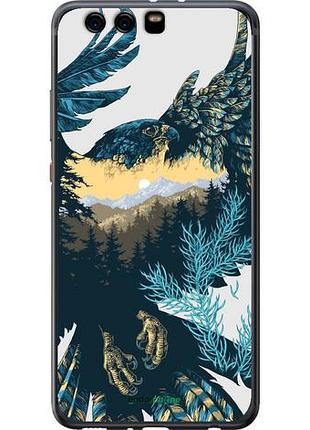 Чохол на huawei p10 plus арт-орел на тлі природи "3983u-963-10746"