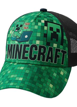 Яскрава бейсболка дитяча від sport line зеленого кольору minecraft