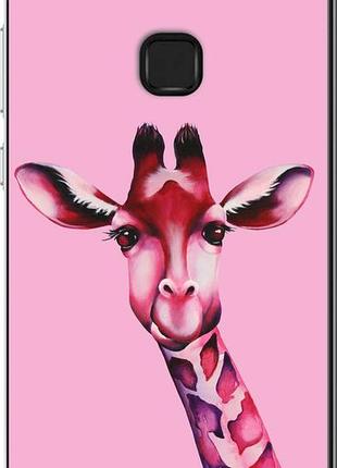 Чехол на huawei p10 lite розовая жирафа "4441u-896-10746"