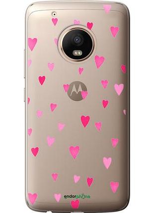 Чехол на motorola moto g5 plus сердечки 2 "4763u-1038-10746"