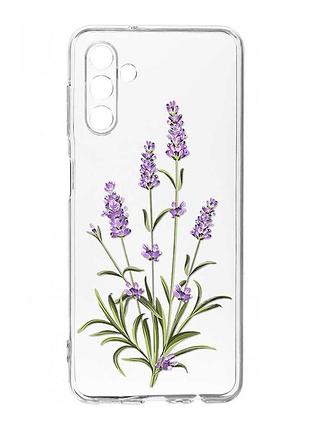 Прозорий чохол на samsung galaxy a36 5g гілочки лаванди (принт 266)