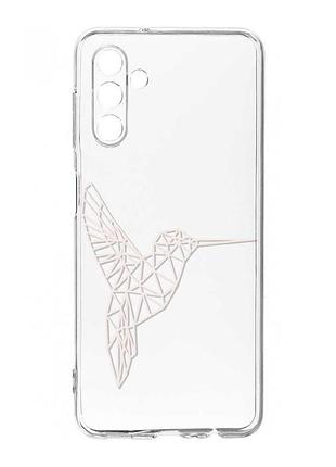 Прозрачный чехол на samsung galaxy a36 5g колибри (принт 123)