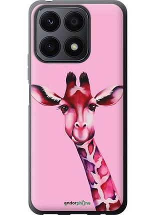 Чехол на huawei honor x8a розовая жирафа "4441u-2963-10746"