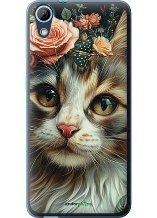 Чехол на htc desire 628 dual sim cats and flowers "6069u-949-10746"