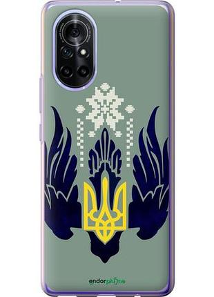 Чехол на huawei nova 8 тризуб с крыльями "5640u-2245-10746"