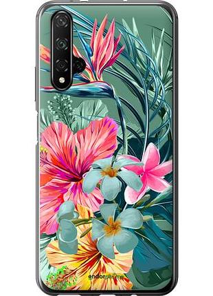 Чехол на huawei honor 20 тропические цветы v1 "4667u-1697-10746"