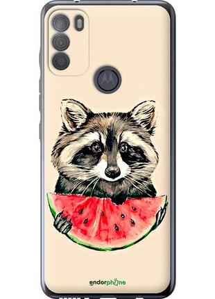 Чехол на motorola g50 енотик с арбузом "4605u-2354-10746"