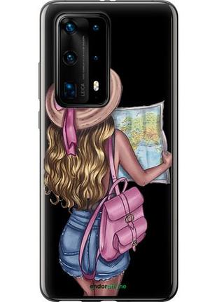Чохол на huawei p40 pro plus дівчина з карткою "4704u-1917-10746"