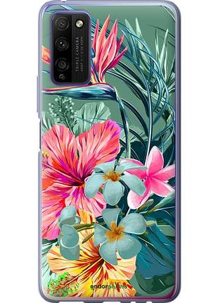 Чехол на huawei honor 30 lite тропические цветы v1 "4667u-2074-10746"