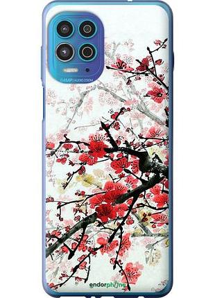 Чехол на motorola edge s цветущий куст "831u-2860-10746"
