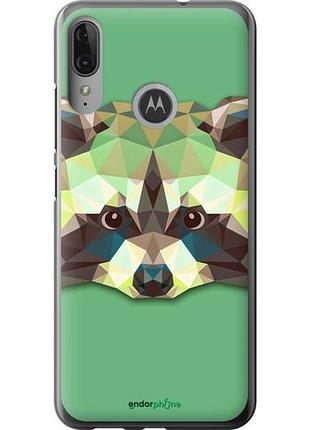 Чехол на motorola moto e6 plus енот "1217u-1780-10746"