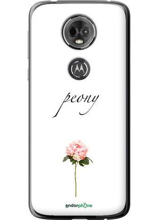 Чехол на motorola moto e5 plus пион "4366u-1412-10746"