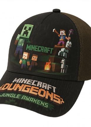 Літня дитяча бейсболка sport line із принтом minecraft
