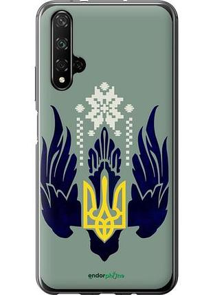 Чехол на huawei honor 20 тризуб с крыльями "5640u-1697-10746"