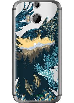 Чехол на htc one m8 dual sim арт-орел на фоне природы "3983u-55-10746"