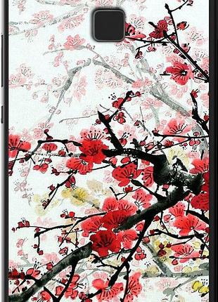 Чехол на huawei p9 lite цветущий куст "831u-298-10746"