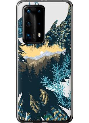 Чехол на huawei p40 pro plus арт-орел на фоне природы "3983u-1917-10746"