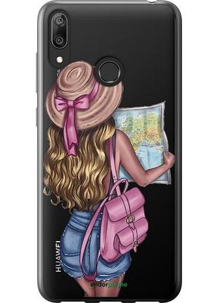 Чохол на huawei y7 2019 дівчина з карткою "4704u-1638-10746"