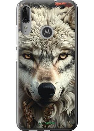 Чехол на motorola moto e6 plus волчий взгляд "6066u-1780-10746"