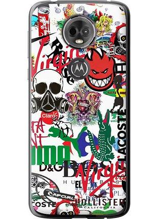 Чехол на motorola moto e5 plus many different logos "4022u-1412-10746"