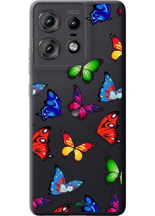 Чехол на motorola edge 50 pro 5g красочные мотыльки "4761u-3710-10746"