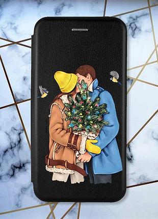 Чехол-книжка черный с рисунком на samsung galaxy a36 5g украинская пара (принт 203)