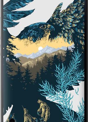 Чехол на huawei honor 6 plus арт-орел на фоне природы "3983u-179-10746"