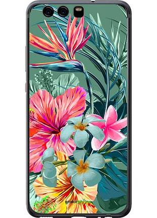 Чехол на huawei p10 тропические цветы v1 "4667u-780-10746"