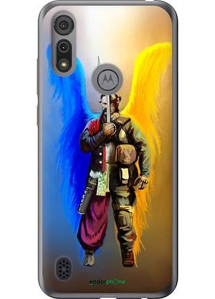 Чехол на motorola e6s воин-ангел "5317u-2001-10746"