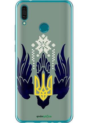Чехол на huawei y9 2019 тризуб с крыльями "5640u-1602-10746"