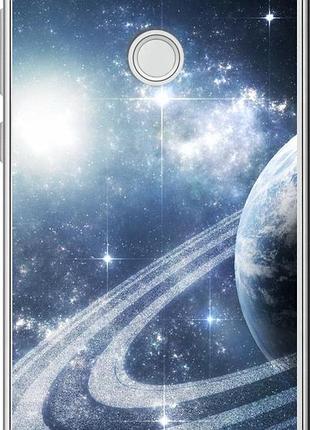 Чехол на huawei p8 lite (2017) кольца сатурна "173u-777-10746"