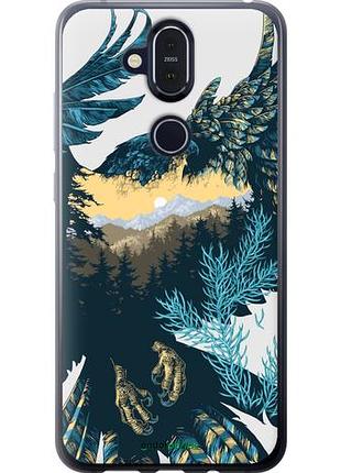 Чохол на nokia 8.1 арт-орел на тлі природи "3983u-1620-10746"