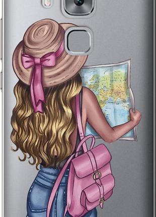 Чохол на huawei nova plus дівчина з карткою "4704u-961-10746"