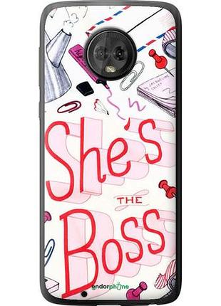 Чехол на motorola moto g6 she's the boss "4254u-982-10746"