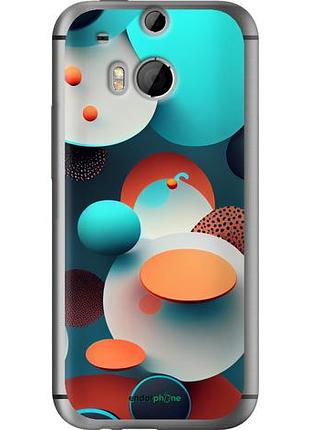 Чехол на htc one m8 горошек абстракция "5608u-30-10746"