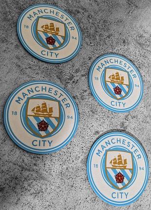 Бірдекель fc man city ( ман сіті ) пивна підставка сувенір 4од. під келих
