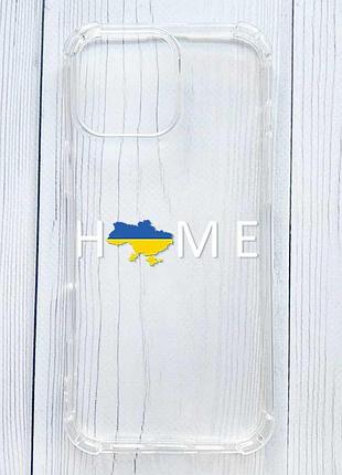 Чохол з потовщеними кутами на iphone 16 pro max дім україна (принт 73)