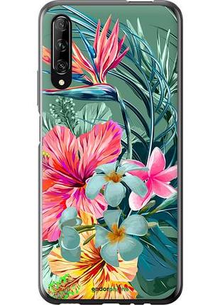 Чехол на huawei p smart pro тропические цветы v1 "4667u-1906-10746"