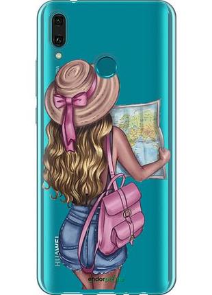 Чохол на huawei y9 2019 дівчина з картою "4704u-1602-10746"