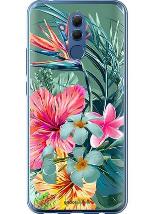 Чехол на huawei mate 20 lite тропические цветы v1 "4667u-1575-10746"