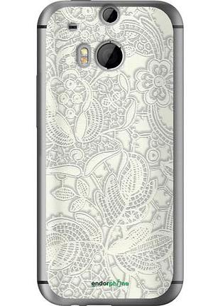 Чехол на htc one m8 белое кружево "4383u-30-10746"