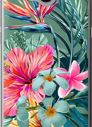 Чехол на huawei y5 2017 тропические цветы v1 "4667u-992-10746"