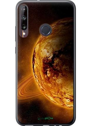Чехол на huawei p40 lite e жёлтый сатурн "170u-1875-10746"